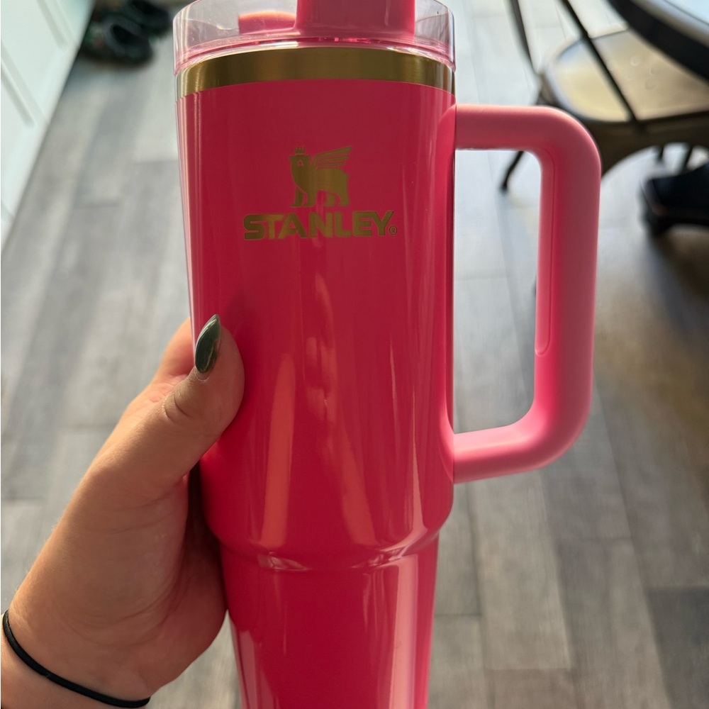 Stanley Vibrant Pink Travel Mug with Handle